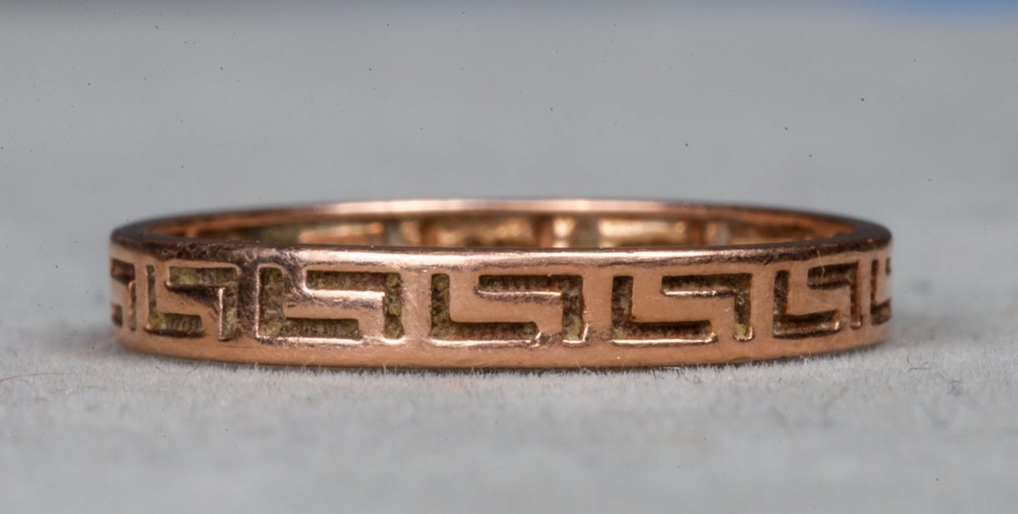 VINTAGE 14K ROSE GOLD GREEK KEY