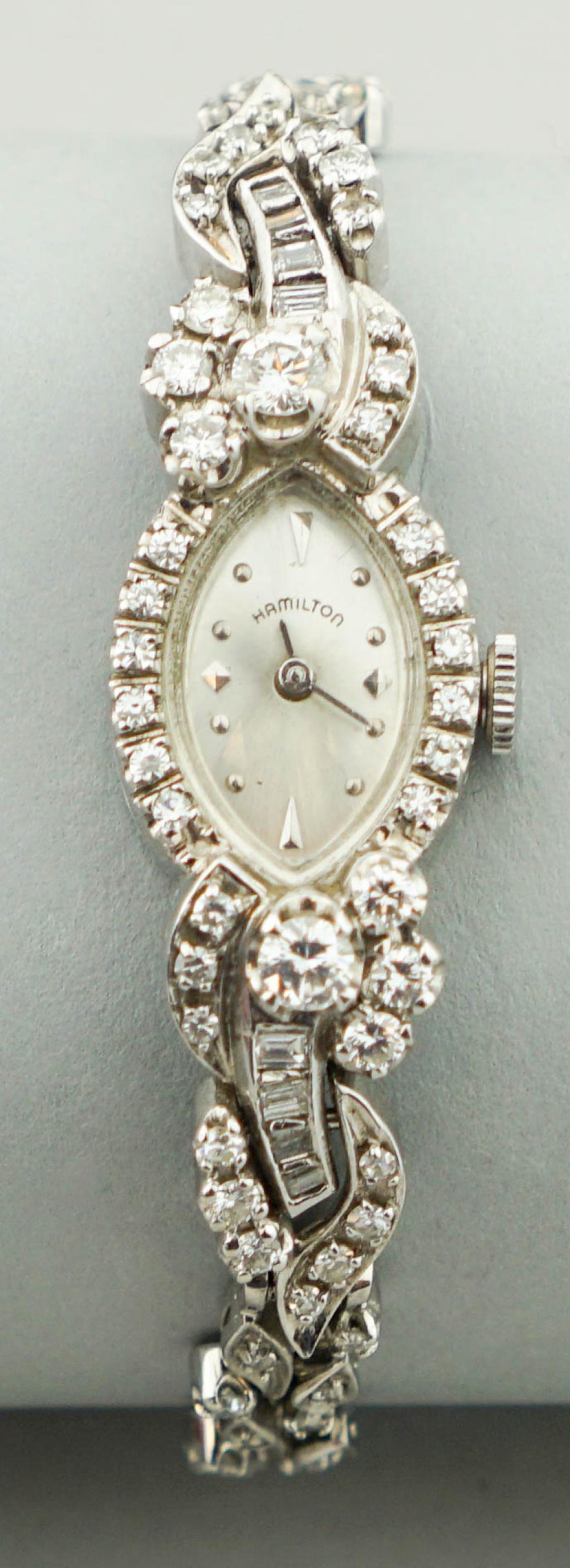 VINTAGE 14K WHITE GOLD AND