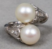 VINTAGE 14K WHITE GOLD DIAMOND
