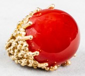 VINTAGE 14K YELLOW GOLD & CARN