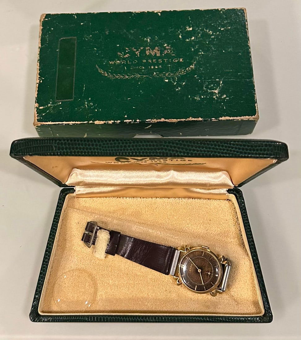 VINTAGE 14K YELLOW GOLD 34MM CYMA