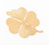 VINTAGE 14K YELLOW GOLD 4 LEAF