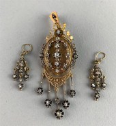 VINTAGE 14K YELLOW GOLD AND DI