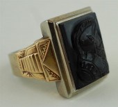 VINTAGE 14K YELLOW GOLD CAMEO