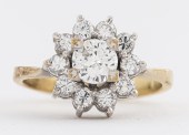 VINTAGE 14K YELLOW GOLD DIAMON