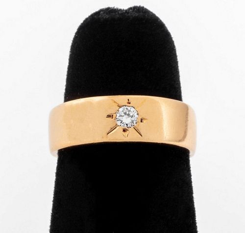 VINTAGE 14K YELLOW GOLD DIAMOND