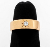 VINTAGE 14K YELLOW GOLD DIAMON