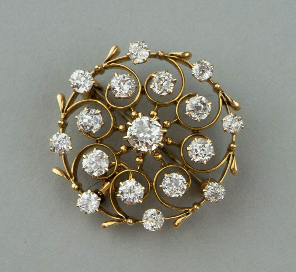 VINTAGE 14K YELLOW GOLD DIAMOND