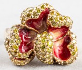 VINTAGE 14K YELLOW GOLD DIAMON