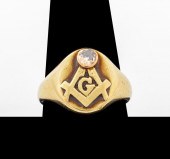 VINTAGE 14K YELLOW GOLD DIAMON