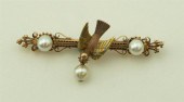 VINTAGE 14K YELLOW GOLD DOVE P