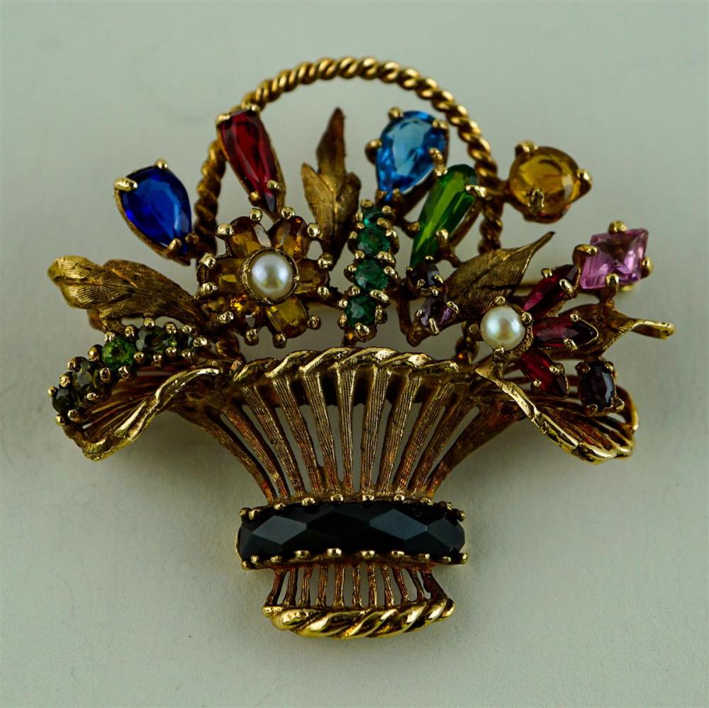 VINTAGE 14K YELLOW GOLD GEMSTONE