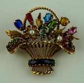 VINTAGE 14K YELLOW GOLD GEMSTO