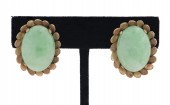 VINTAGE 14K YELLOW GOLD OVAL J