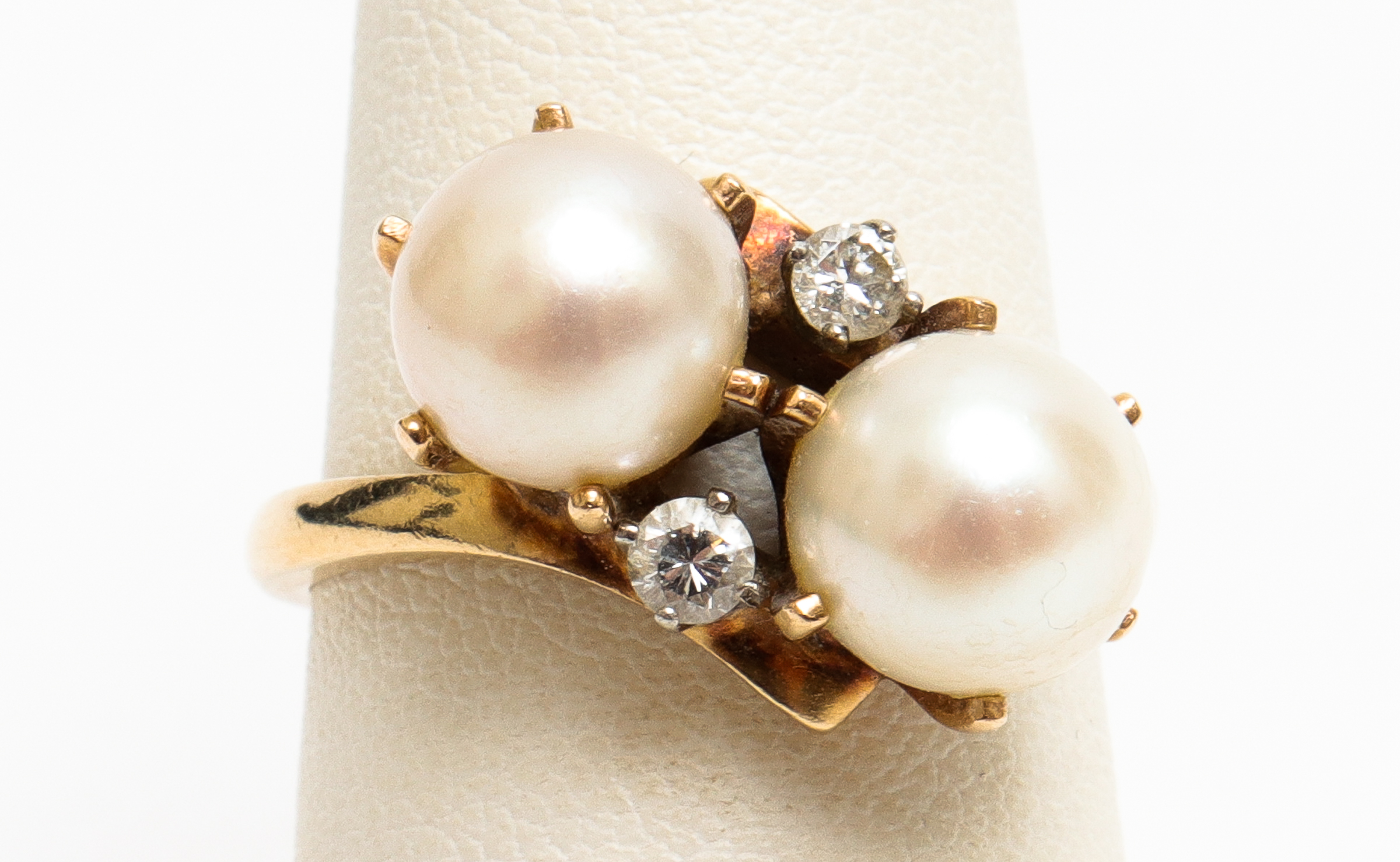 VINTAGE 14K YELLOW GOLD PEARL &