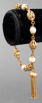 VINTAGE 14K YELLOW GOLD PEARL