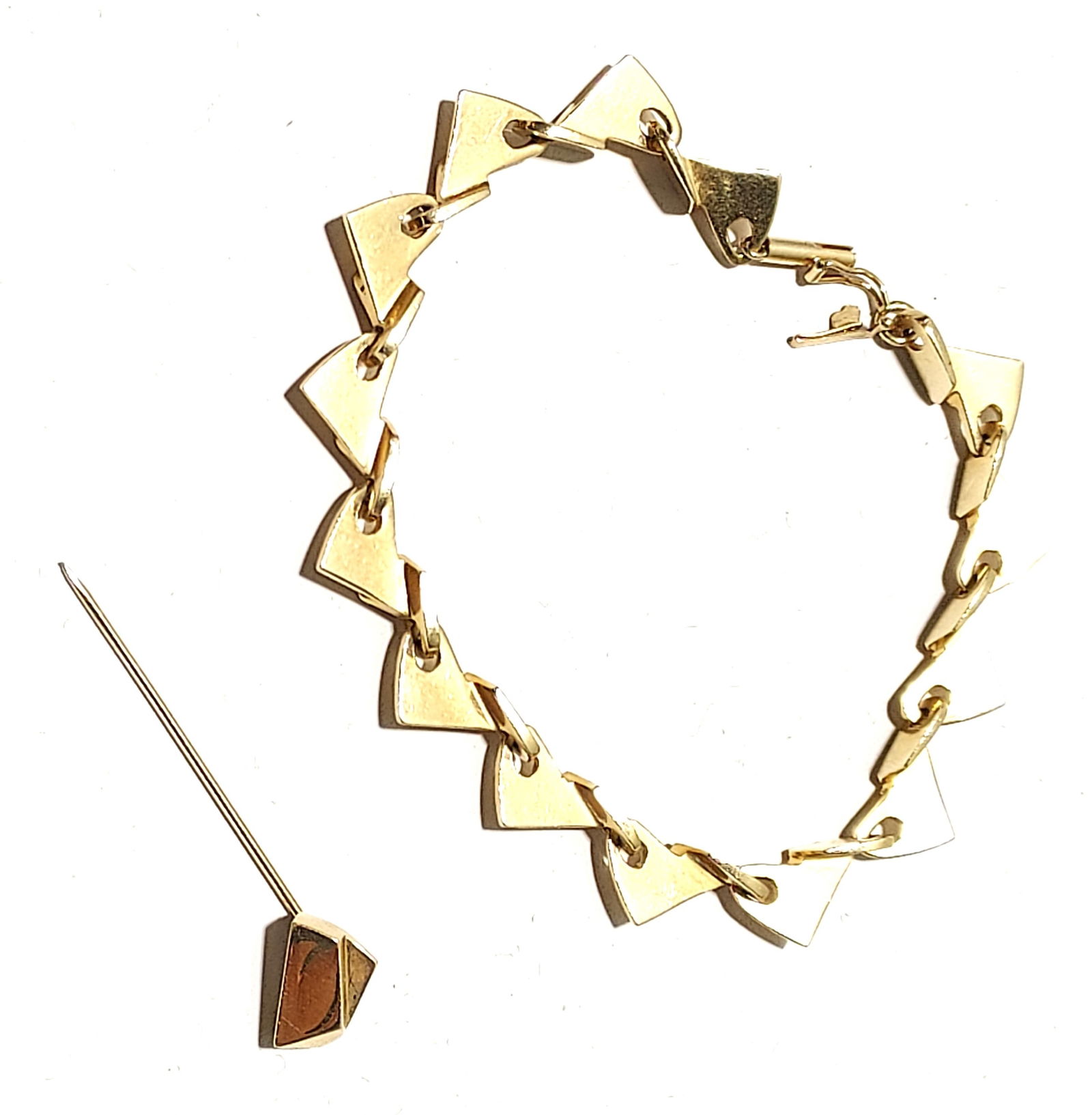 VINTAGE 14K YG BRUTALIST