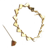 VINTAGE 14K YG BRUTALIST GEOME