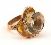 VINTAGE 14KT GOLD AND CITRINE