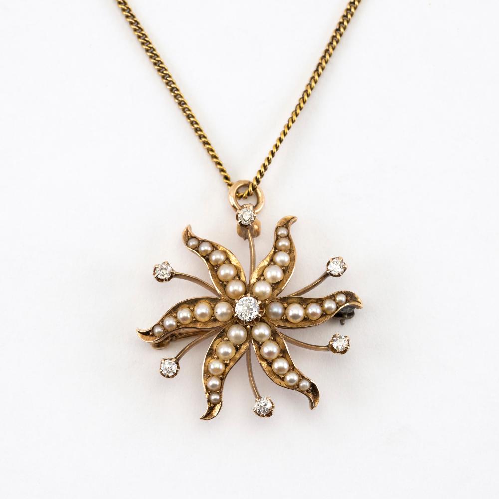 VINTAGE 14KT GOLD, DIAMOND AND
