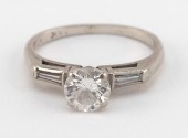 VINTAGE 14KT WHITE GOLD AND DI