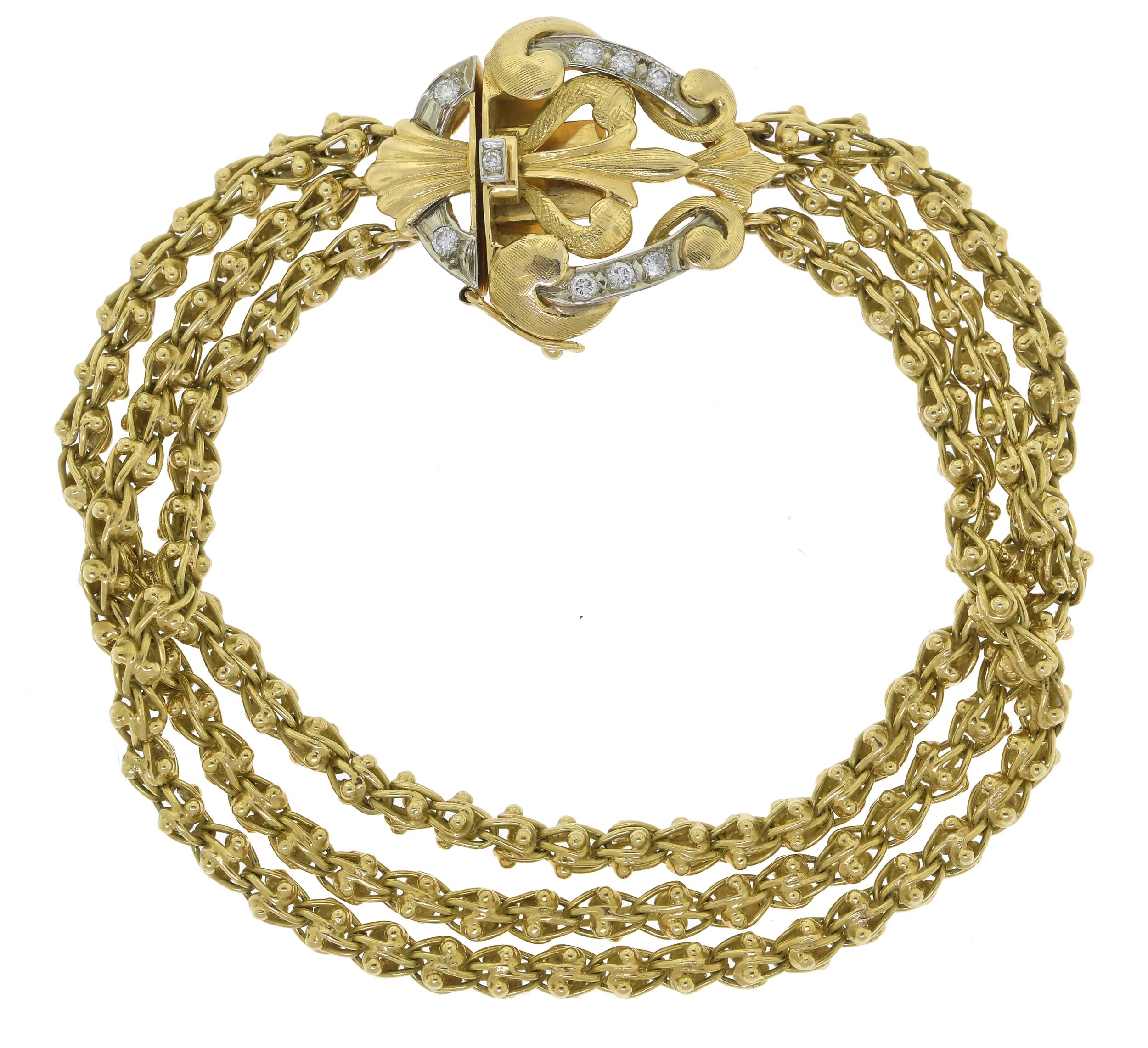 VINTAGE 18K GOLD BRACELET W/