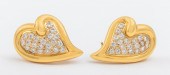 VINTAGE 18K GOLD DIAMOND HEART
