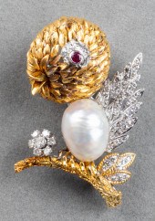 VINTAGE 18K GOLD DIAMOND, PEAR