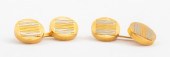 VINTAGE 18K GOLD ENGRAVED DOUB