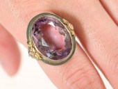 VINTAGE 18K GOLD FILIGREE AMET