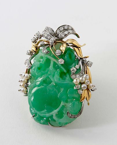 VINTAGE 18K YELLOW AND WHITE GOLD