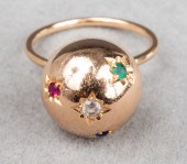 VINTAGE 18K YELLOW GOLD & COLO