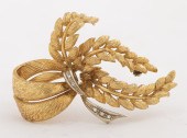 VINTAGE 18K YELLOW GOLD DIAMON