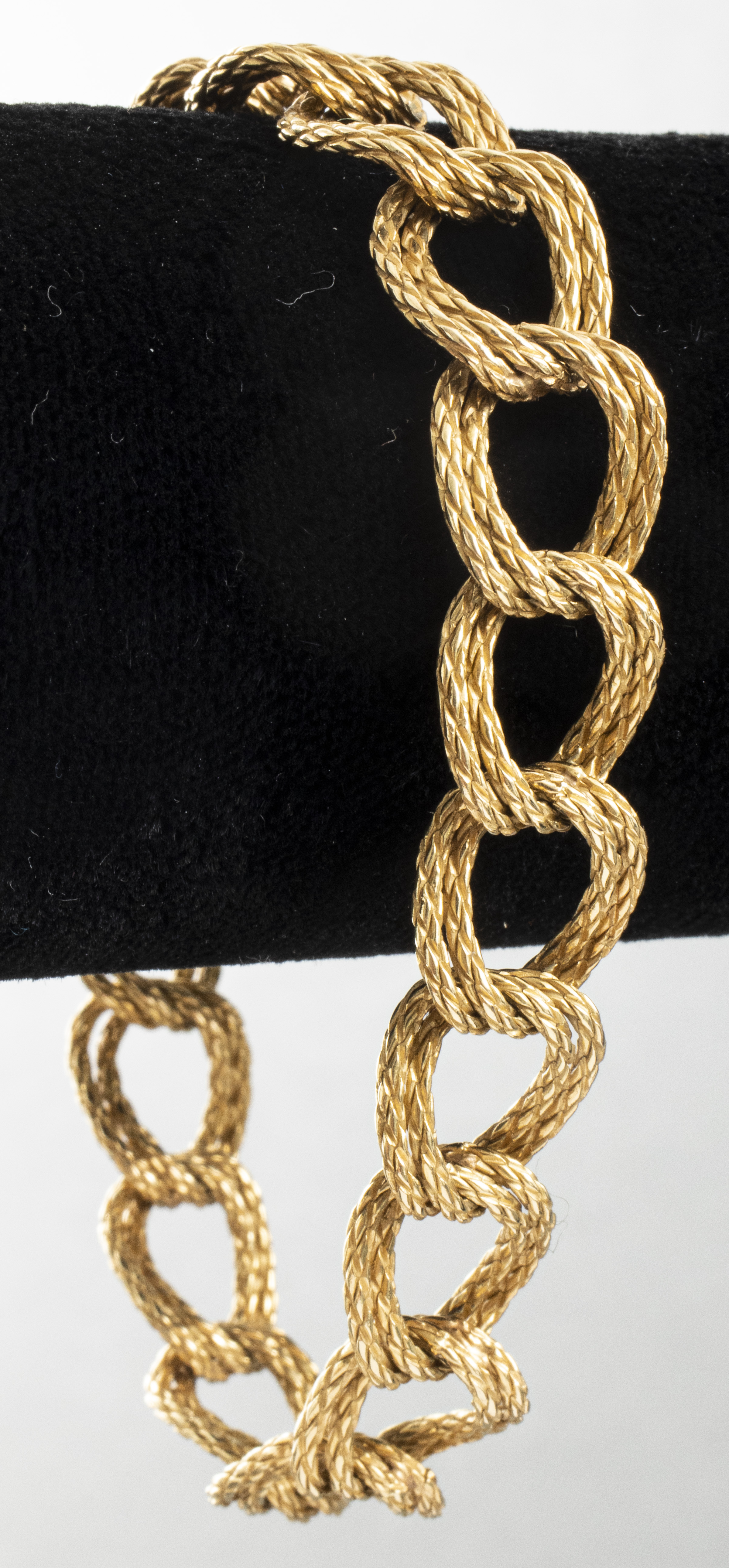 VINTAGE 18K YELLOW GOLD DOUBLE CURB