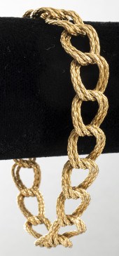 VINTAGE 18K YELLOW GOLD DOUBLE