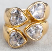 VINTAGE 18K YELLOW GOLD HEART