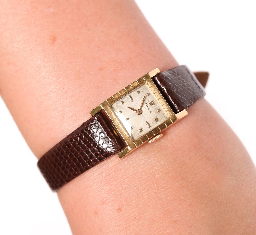 VINTAGE 18K YELLOW GOLD ROLEX