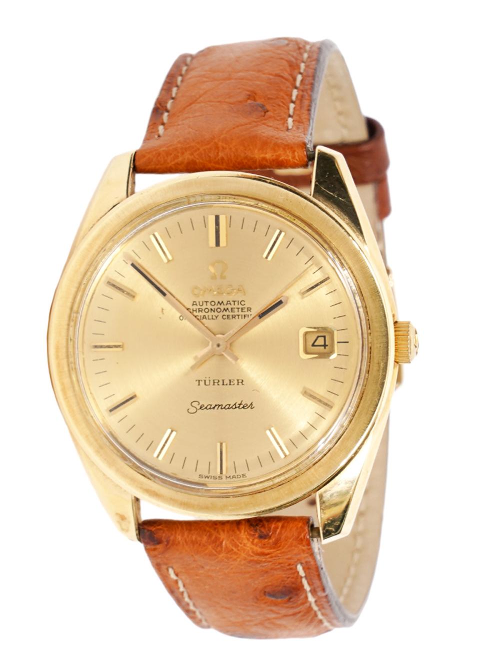 VINTAGE 18K YG 1968 OMEGA SEAMASTER