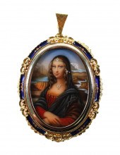 VINTAGE 18K YG MONA LISA PAINT