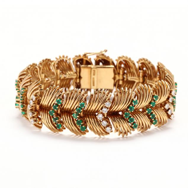 VINTAGE 18KT GOLD AND GEM-SET