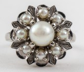 VINTAGE 1940S 10K WHITE GOLD C