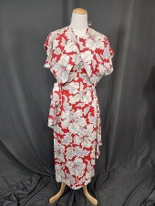 Vintage 1940s Red with White a