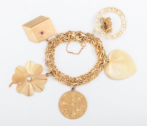 VINTAGE 1950S 14K GOLD ENGRAVED