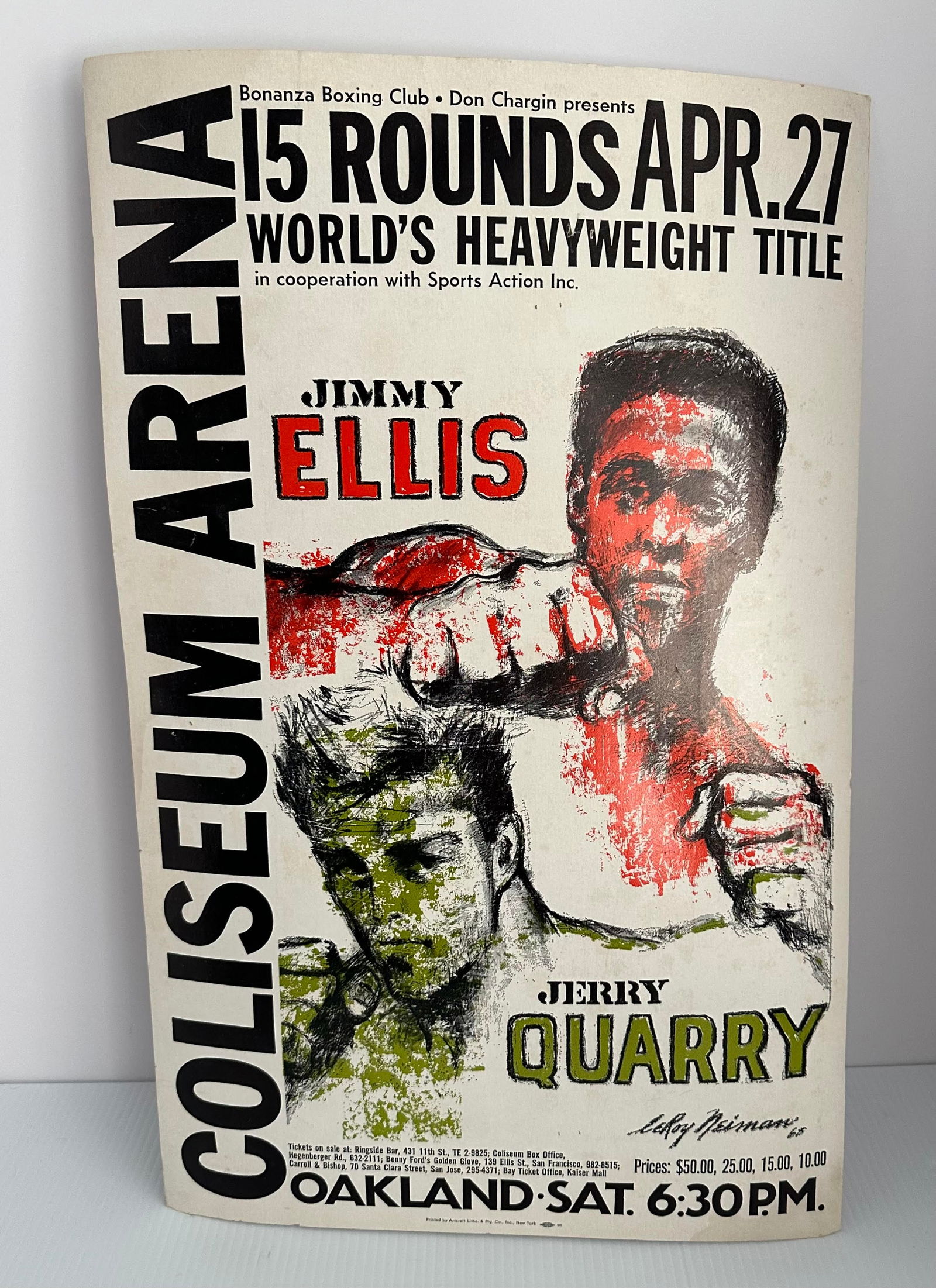 VINTAGE 1968 JIMMY ELLIS VS JERRY