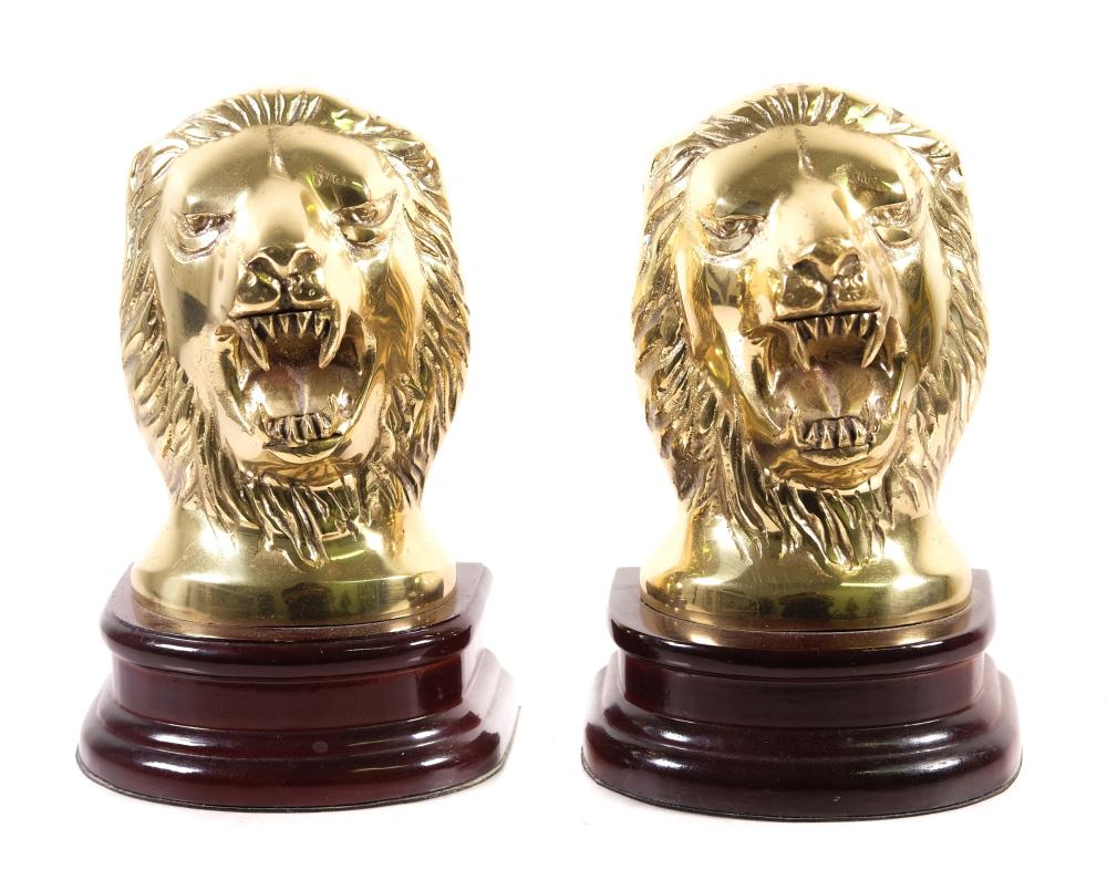 VINTAGE 1980'S BRASS LION HEAD