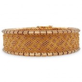 VINTAGE 19K GOLD WEAVE BRACELE