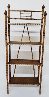 VINTAGE 4-TIER BAMBOO ETAGERE