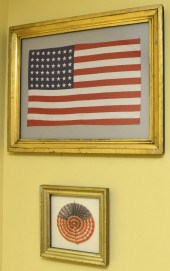 VINTAGE 48-STAR FRAMED AMERICA