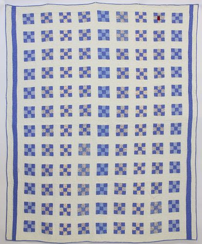 VINTAGE 9-PATCH BLUE AND WHITE