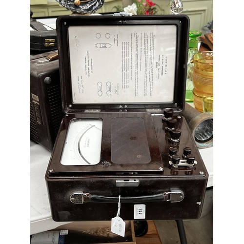 Vintage AC DC Ammeter in brown